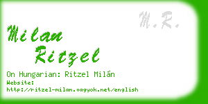 milan ritzel business card